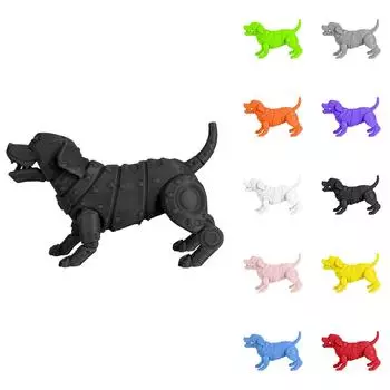 Механические игрушки-животные, напечатанные на 3D-принтере, украшения для дома, модельные игрушки One Size чёрный