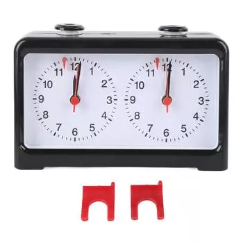 Механические шахматные часы Элегантный вид Устойчивая база Высокая точность Бесшумная ручка Аналоговые шахматные часы для шахмат