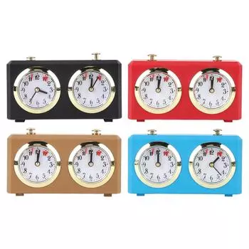 Механические шахматные часы, винтажные аналоговые шахматные часы с большим циферблатом, заводной механизм для Weiqi Compe Red