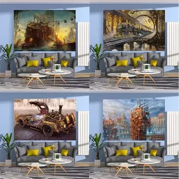 Механический элемент панк-принта Модный домашний декор Гобелен Гостиная Спальня Гобелен 100x75cm