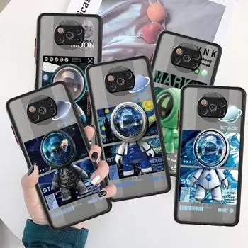 Механический чехол Astronaut Space для Xiaomi Mi Poco X3 NFC M3 11 10 12 9T 11T 10T Pro Note 10 Lite матовые жесткие чехлы для телефонов Xiaomi Poco X3 NFC