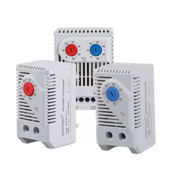 Механический DIN-рейка Нормально открытый закрытый термостат Переключатель Температурный контроллер Терморегулятор KTS011 Cooling
