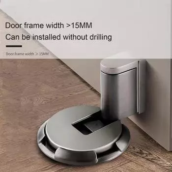 Механический дверной стопор, настенный протектор, прочный цинковый сплав, регулируемый клей, не требующий сверления, противоударный напольный дверной фиксатор, дверной стопор A