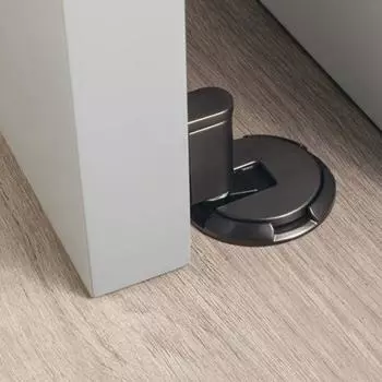 Механический дверной стопор Yousheng, настенный протектор, прочный цинковый сплав, регулируемый клей, не требующий сверления, противоударный напольный дверной фиксатор, дверной стопор серебряный