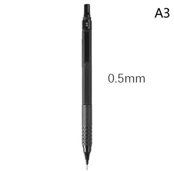 Механический карандаш, 1 шт., 0,3/0,5/0,7/2,0 мм, низкий центр тяжести, металлический рисунок 0.5mm black pencil