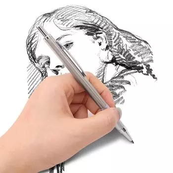 Механический карандаш для рисования, автоматический карандаш 0,3–2,0 мм, металлический чертежный карандаш для студентов-художников, набросков и рисунков E