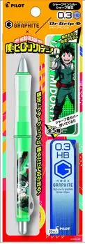 Механический карандаш My Hero Academia x Pilot Doctor Grip CL Neox Graphite HB Izuku [Limited] & (0.3мм Мидория)
