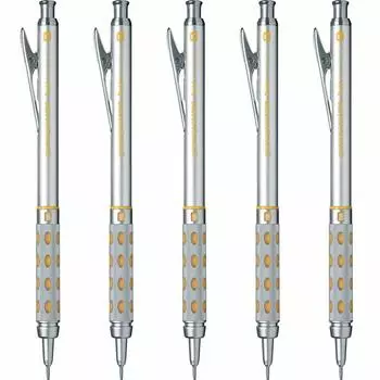 Механический карандаш Pentel Graph Gear 1000 5 шт. PG1019 0,9 мм серебряный