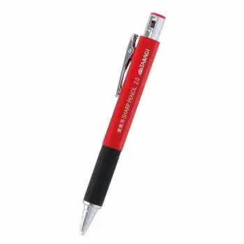 Механический карандаш TAKAGI Architectural, 3-х цветный, красный, 2,0 мм, удобная точилка, в комплекте сменные стержни, произведенные в Японии, 3 шт. Механическая ручка Architectural