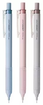 Механический карандаш Tombow Monograph светло-сероватый серовато-коричневый, по 1 шт. в наборе 0,5 мм DPA-122, синий, розовый, 3 шт.