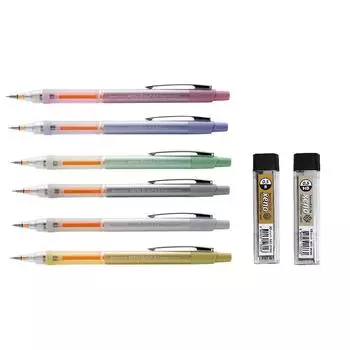 Механический карандаш Xeno OLP 0,5 мм с грифелями HB, B и набором ластиков Gray Body