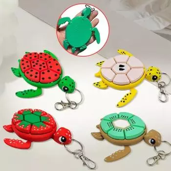 Механический ключ Черепашка Фруктовая подвеска Фруктовая серия Кликеры Сенсорный брелок Игрушка Детские подарки Style A