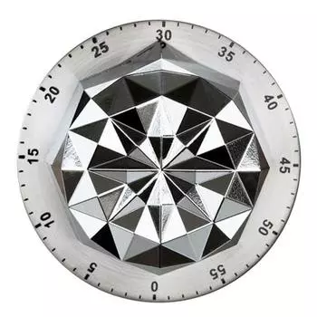 Механический кухонный таймер с четкой сигнализацией, батарея не требуется, простой в эксплуатации таймер из нержавеющей стали, инструмент точного времени серебряный