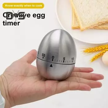 Механический кухонный таймер с обратным отсчетом 60 минут, громкий звонок 70 дБ, нержавеющая сталь, без батареек, простой в использовании таймер для приготовления пищи, обучения, выполнения домашних заданий, йоги A
