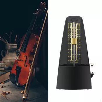 Механический метроном Точный трек ритм Темп Регулируемый Стабильный Высокая точность Практичный Громкий звук чёрный