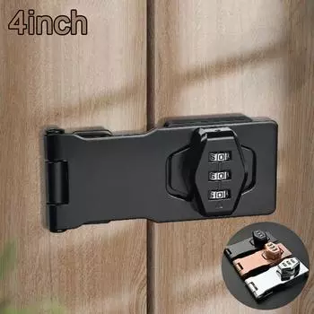 Механический парольный замок Бытовой парольный замок Поворотные засовы Замки без ключа для сада Интерьер Почтовый ящик Ванная комната Домашние животные Двери 1 PCS чёрный