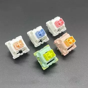 Механический переключатель клавиатуры Gote V2: Персиковый крем, желтый, голубой лимон 5-контактный cream pro синий