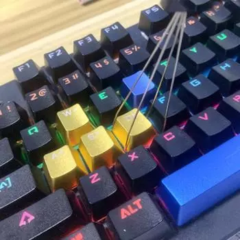 Механический съемник клавиш клавиатуры 2 в 1, инструмент для удаления колпачков клавиш (черный)