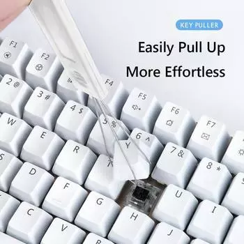 - Механический съемник клавиш клавиатуры 2 в 1, инструмент для удаления колпачков клавиш (белый)