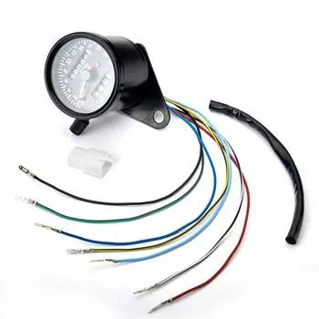 Механический спидометр мотоцикла Cafe Racer на заказ чёрный