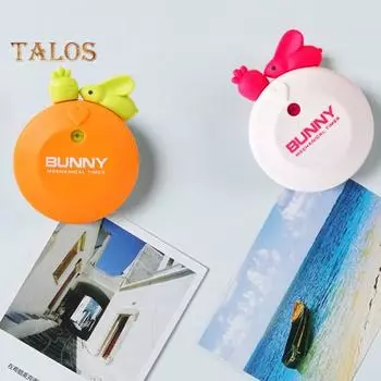 Механический таймер, устойчивый к выцветанию, тонкая работа, 4 цвета, прочный 60-минутный будильник для приготовления пищи для дома белый