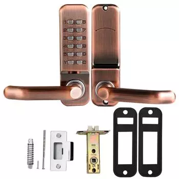 Механический умный цифровой кнопочный дверной замок с домашней клавиатурой, бесключевой код, пароль, водонепроницаемый