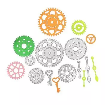 Механический вал, дизайн, стиль, трафарет для резки металла для DIY, скрапбукинг, альбом, фототиснение, бумажная карта, ремесленный декор серебряный