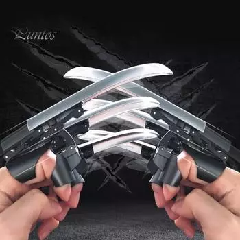 Механический выдвижной коготь волка для детей и взрослых, расширяемый коготь волка, костюм на Хэллоуин, реквизит для косплея, пластиковый шарнирный удлинитель для пальцев зелёный