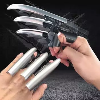 Механический выдвижной коготь волка для детей и взрослых, расширяемый коготь волка, костюм на Хэллоуин синий