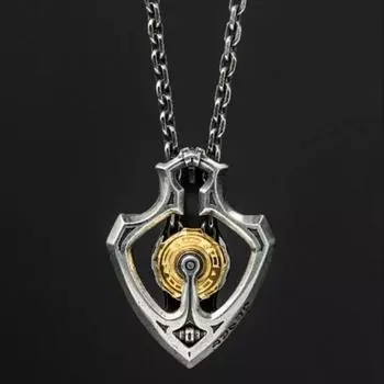 Механическое вращающееся ожерелье с подвеской в виде шестеренки в стиле ретро-панк, ожерелье с шестеренкой для мужчин и женщин, ювелирные изделия из сплава для повседневной носки и подарков золотистый