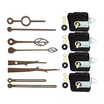 Механизм часового механизма Простота установки Прочный бесшумный дизайн в стиле ретро Запасные части для ремонта Walnut Leaves