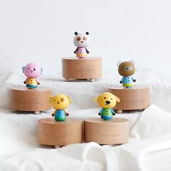 Механизм резная музыкальная шкатулка мини резная деревянная музыкальная шкатулка с фламинго в руке музыкальный подарок идеально подходит для синий