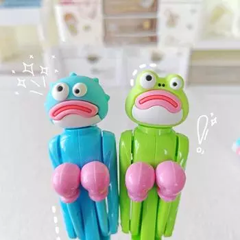 Механизм, жареная на волосах боксерская ручка, мультяшная ручка для письма, интерактивная шариковая ручка для студента Frog 1pc