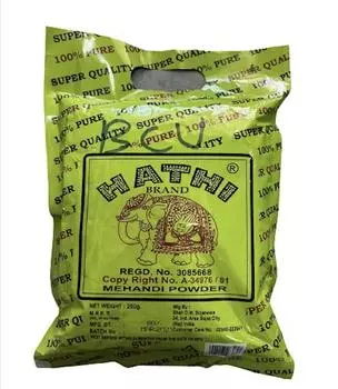 Мехенди: натуральная хна (250 г), Mehandi Powder, Hathi 250g