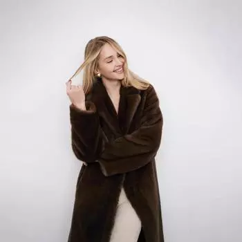 Меховая длинная имитация норковой шубы норковая шерсть свободный композитный меховой тренчкот цельная норковая шуба XS