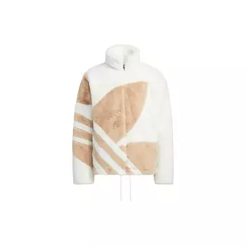 Меховая куртка Adidas Originals с большим логотипом, воротником-стойкой на молнии и топами унисекс на шнурке, разноцветный HR3485 XS