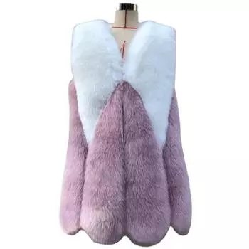 Меховая куртка осень-зима, новый искусственный мех лисы, женская средняя и длинная корейская версия повседневной теплой куртки S