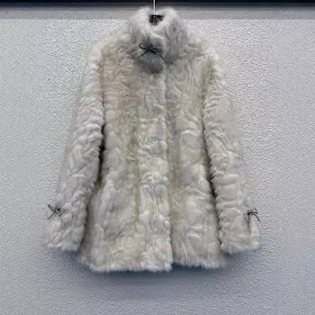 Меховая шуба с меховым покрытием женская осень и зима новая мода темперамент тренд зимний теплый топ S [Recommended below 55kg]