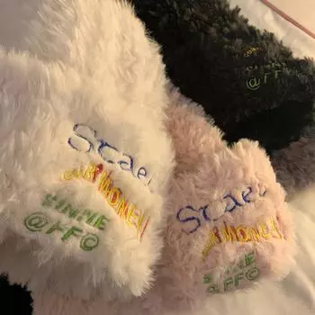 Меховая вязаная шапка женская осенне-зимняя большая окружность головы утолщенная теплая шерстяная шапка показывает лицо маленькая шапка прилив One size хаки