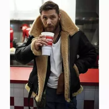 Меховое цельное мужское пальто контрастного цвета меховая куртка осень-зима на молнии S чёрный