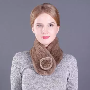Меховой шарф женский зимний норковый корейский вариант милый женский норковый мех универсальный утолщенный теплый британский шарф на осень и зиму 60-80cm
