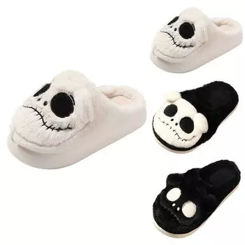 Меховые тапочки для мужчин и женщин зимой, милые домашние плюшевые теплые 36 белый