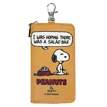 Meiho Snoopy Car Smart Key Case with Card Orange Storage, Large, SN131,