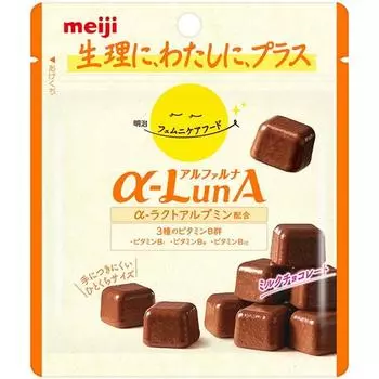 Meiji Femnicare Food Alpha-LunA молочный шоколад 42 г шоколада 1