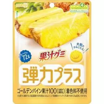 Meiji Fruit Juice Gummy Elasticity Plus Golden Pine 72 г x 7 пакетиков