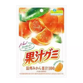 MEIJI Gummy жевательный мармелад со вкусом мандарина, 54 гр