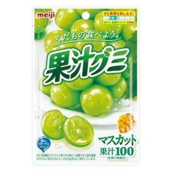 MEIJI Gummy жевательный мармелад со вкусом мускатного винограда, 54 гр