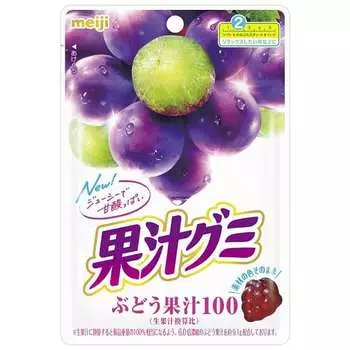 meiji Meiji Fruit Juice Gummi Grapes 54g CharacteristicsChewable and relaxing easy to eat” fruitCha CharacteristicsChewable and relaxing easy to eat” 1