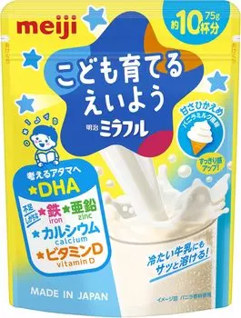 Meiji Miraful Education Ванильный молочный вкус 10 порошковый напиток для детей (приблизительно. чашки)