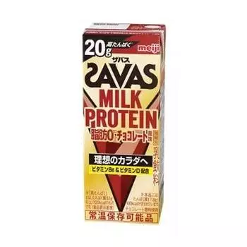 Meiji SAVAS MILK PROTEIN Fat 0 со вкусом шоколада 200 мл x 24 бутылки [Распродажа в коробках]